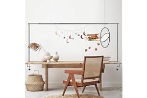 MARKVILLE Over The Table Rod Stand with Clamps, Adjustable 27''-39'' Tall & 47''-102'' Length Metal Table Arch Stand, Suitable for Birthday, Wedding, Party, Anniversary, Christmas Decoration(Black)