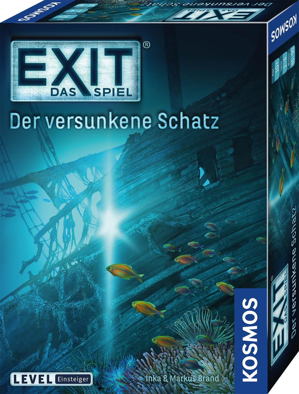 KOSMOS 694050 EXIT® - Das Spiel - Der versunkene Schatz, Level: Einsteiger, Escape Room Spiel, EXIT Game für 1 bis 4 Spieler ab 10 Jahre, ein einmaliges Gesellschaftsspiel