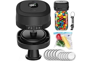 Electric Mason Jar Vacuum Sealer - BTD-DARBY Vacuum Sealer Kit for Wide & Regular Mouth Mason Jars Vacuum Bags Food Vacuum Storage, Multifunctional All-in-One Cordless Canning Vacuum Sealer Machine