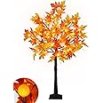 Amazon.com: Ruidazon 4FT Fall Lighted Maple Trees with 48 LEDs Lights ...