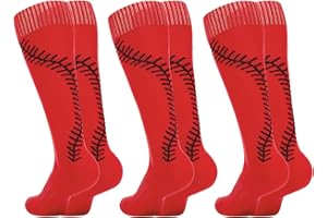 American Trends Girls Softball Socks with Stitches 3 Pairs Youth Athletic Socks for Soccer, Baseball, Softball, Football