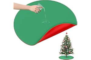 MAASECHS 30 Inch Silicone Christmas Tree Mat, Reversible Christmas Tree Floor Mat, Heavy Duty Christmas Tree Floor Protector, Waterproof Under Tree Pad for Watering Live Christmas Tree