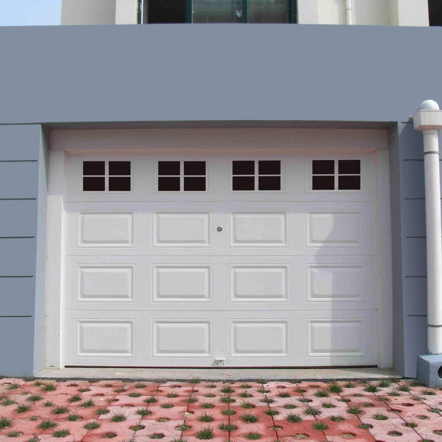 1 2 Car Garage 24 Packs 6 X 4 Inches Garage Door Magnetic Panels Two Car Garage Door Decorative Faux Black Window Decals Weatherproof Magnets Hardware Metal Garage Door Windows Opener System Parts