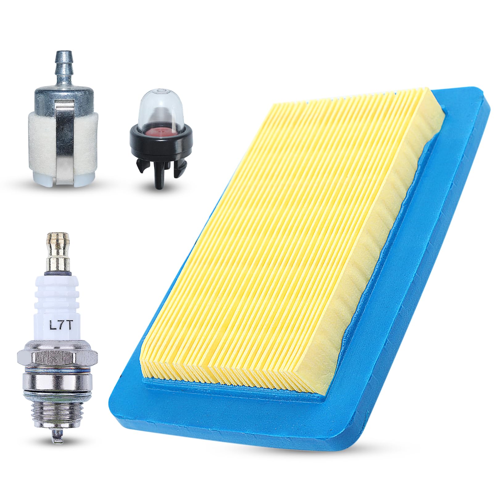 Air Filter for Echo PB-770 PB-770H PB-770T Blower, AUMEL Air Filter + Spark Plug + Fuel Filter + Primer Pump PB770 Leaf Blower Replacement Accessory Spare Parts Kit 4 in 1