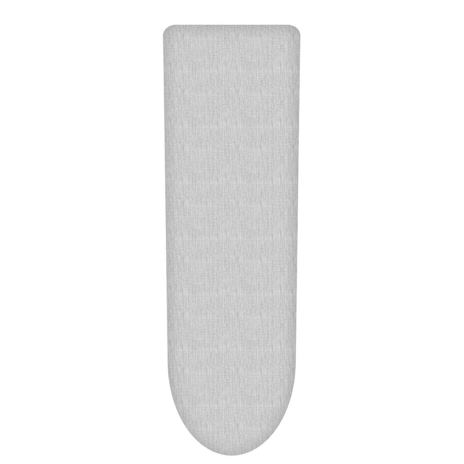 Vinsani Modern Extra Large Universal Fit Ironing Board Cover Multi Fit New Foam Back padding 100% Cotton Easy Fit, 140 x 52 cm, Made in EU – Silver (Iron Board not included)