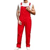 Yuanbang Overalls for Men Fashion Coveralls Work Utility Denim Women Bib Jumpsuit with Pockets
