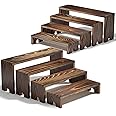 2 Set Wooden Tiered Risers Display Stands for Vendor Events,Stackable Wood Cupcake Display Stand,Farmhouse Decor Wood Dessert