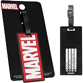 Marvel Luggage Tag for Suitcase, Baggage Identification Tag for Travel with Name Address (Red Marvel)