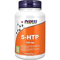 NOW Supplements, 5-HTP (5-hydroxytryptophan) 100 mg, Neurotransmitter Support, 120 Veg Capsules