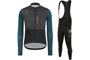 GCRFL Winter Cycling Kit Men's Cycling Jersey Set Long Sleeves Jersey Bike Pants Cycling Clothing Softshell Windbreaker