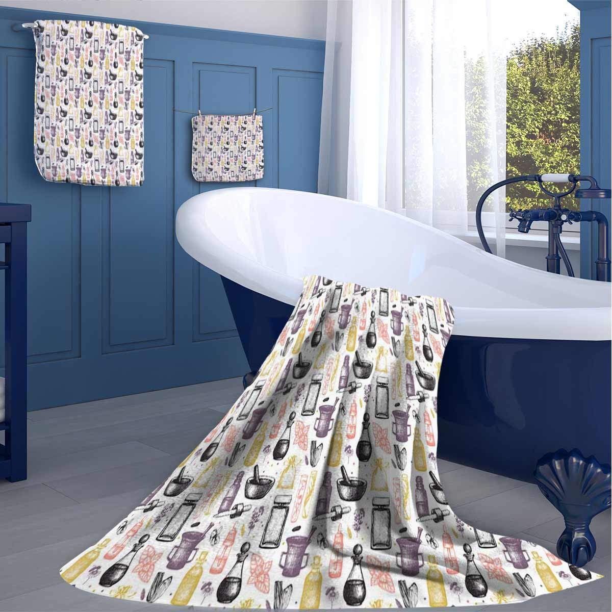 Zara Henry Floral Perfume Ingredients Microfiber Bath Towel Fun Gifts for Women Clear Picture washcl