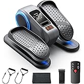 Gonex Under Desk Elliptical Exercise Machine for Seniors, Electric Ellipse Leg Exerciser with Remote, 16 Adjustable Speeds, Manual & 12 Auto Modes, Leg Exerciser While Sitting, Seated Pedal Exerciser