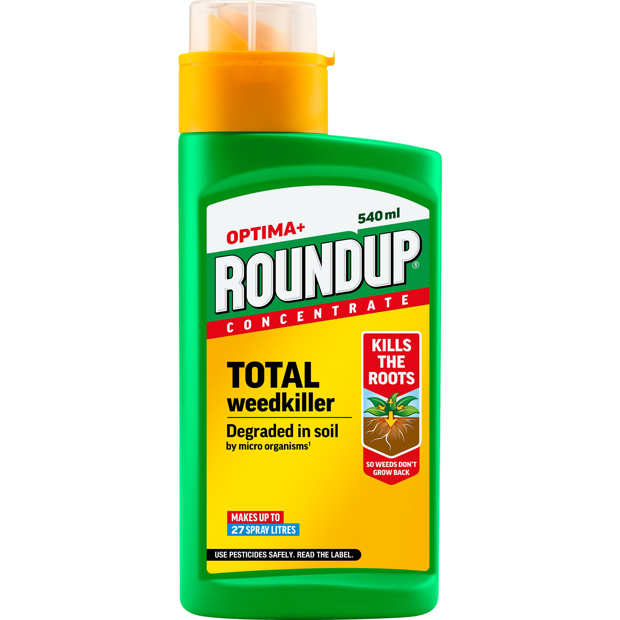 Roundup Optima Plus Total Weedkiller, Concentrate, 540 ml
