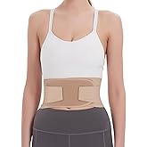 RANDY SUN Ultra Thin Back Brace, Lightweight Breathable for Women & Men, Invisible Waist Support Belt for Lower Back Pain Relief and Posture Correction Beige XL