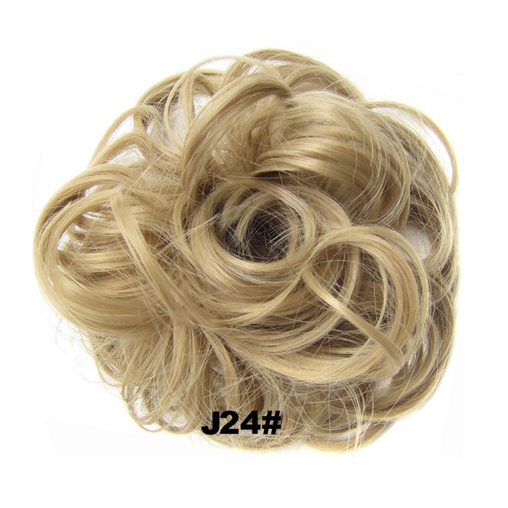 Amazon Com Synthetic Flexible Hair Buns Curly Scrunchy Hair Bun