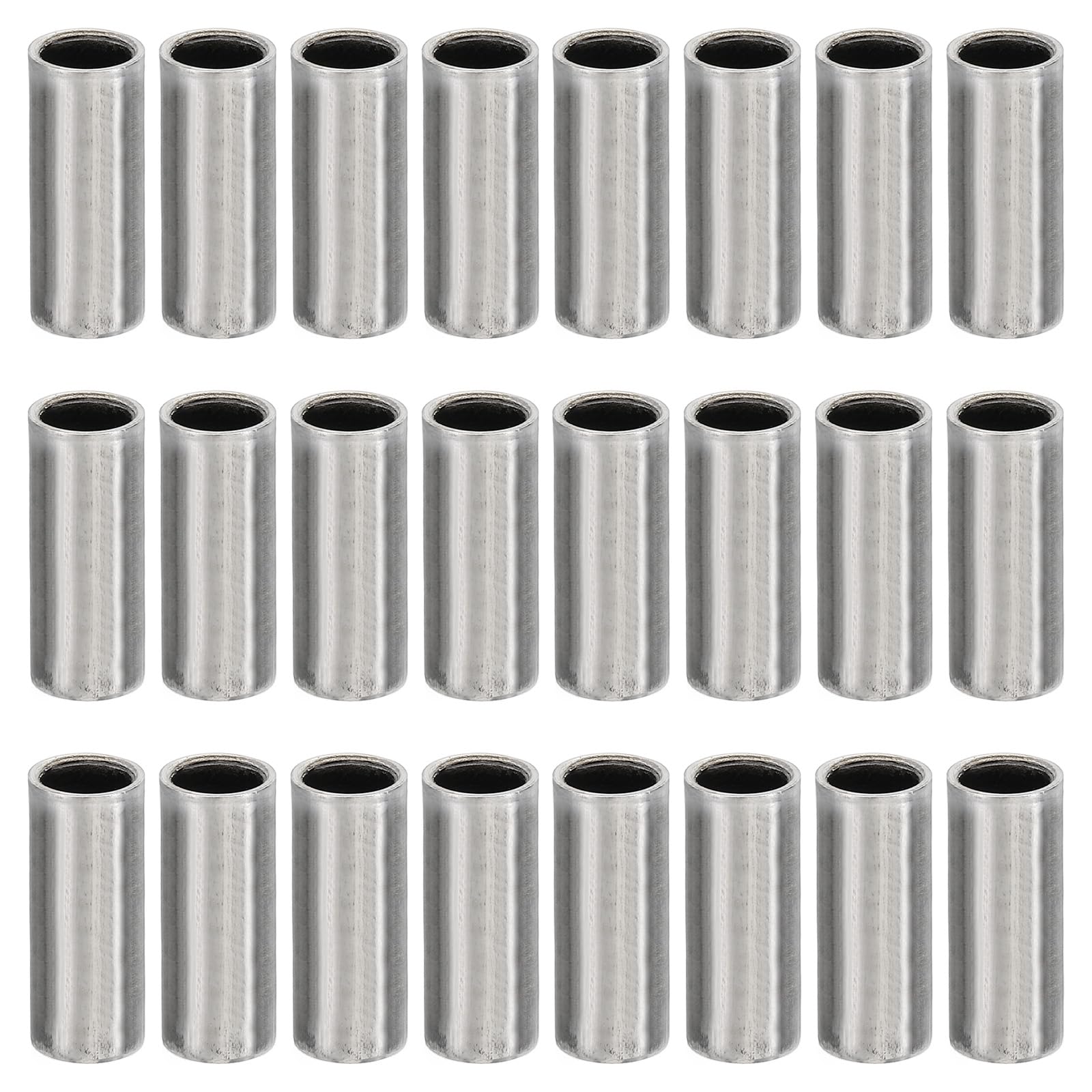 PATIKIL M6 Steel Spacers, 24 Pcs Metal Spacers Steel 6.2mm ID x 9.9mm OD x 25mm L Carbon Steel Spacer Screw Standoff Round for 1/4in or M6 Screw Bolts
