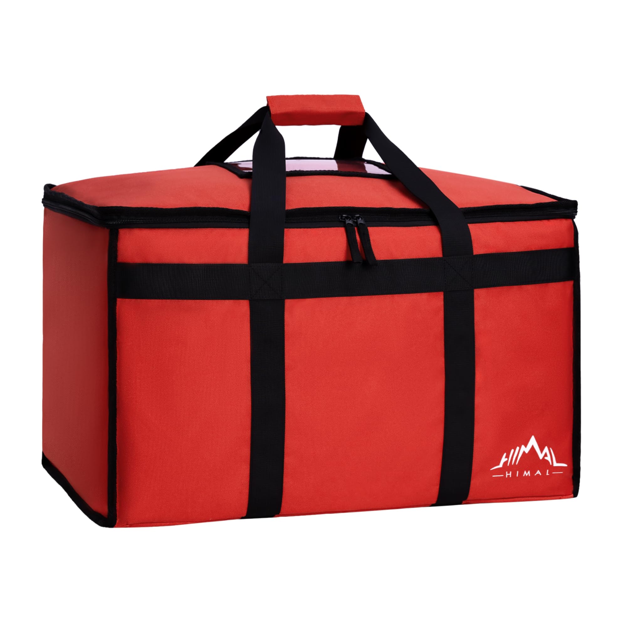Photo 1 of Himal Outdoors Insulated Food Delivery Bag XXXL-23Wx15Hx14D inches Premium Insulated Grocery Bag for HOT/COLD Food Delivery, Fit for Uber Eats, Doordash, Commercial Catering Transportation (Red)