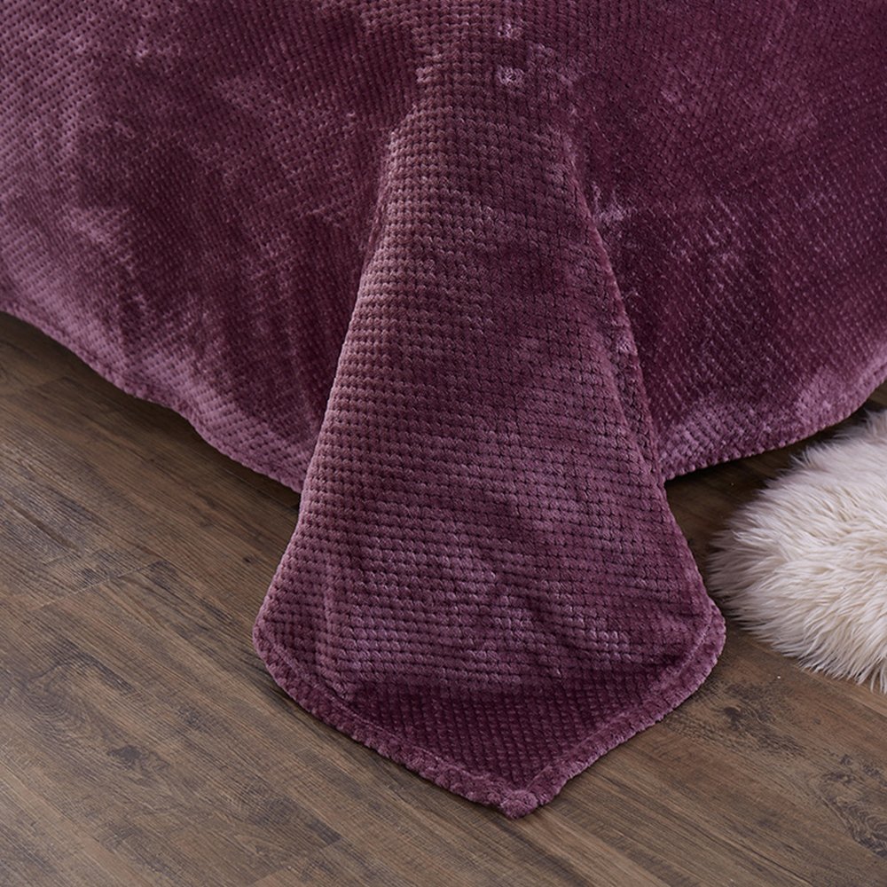 MYLUNE HOME Flannel Blanket Throws Quilt for Bedroom Living Rooms Sofa Full/Queen/King Size