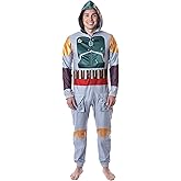 Star Wars Mens' Boba Fett Hooded Costume Union Suit One-Piece Pajama
