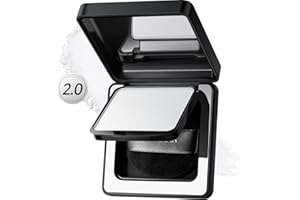 CARSLAN 2.0 Black Magnet Soft Focus Powder, Waterproof Translucent Pressed Setting Powder, 24H Longlasting Talc-Free Face Powder, Oil Control Compact Makeup,01 Translucent For Dry&Com Skin, 0.28Oz