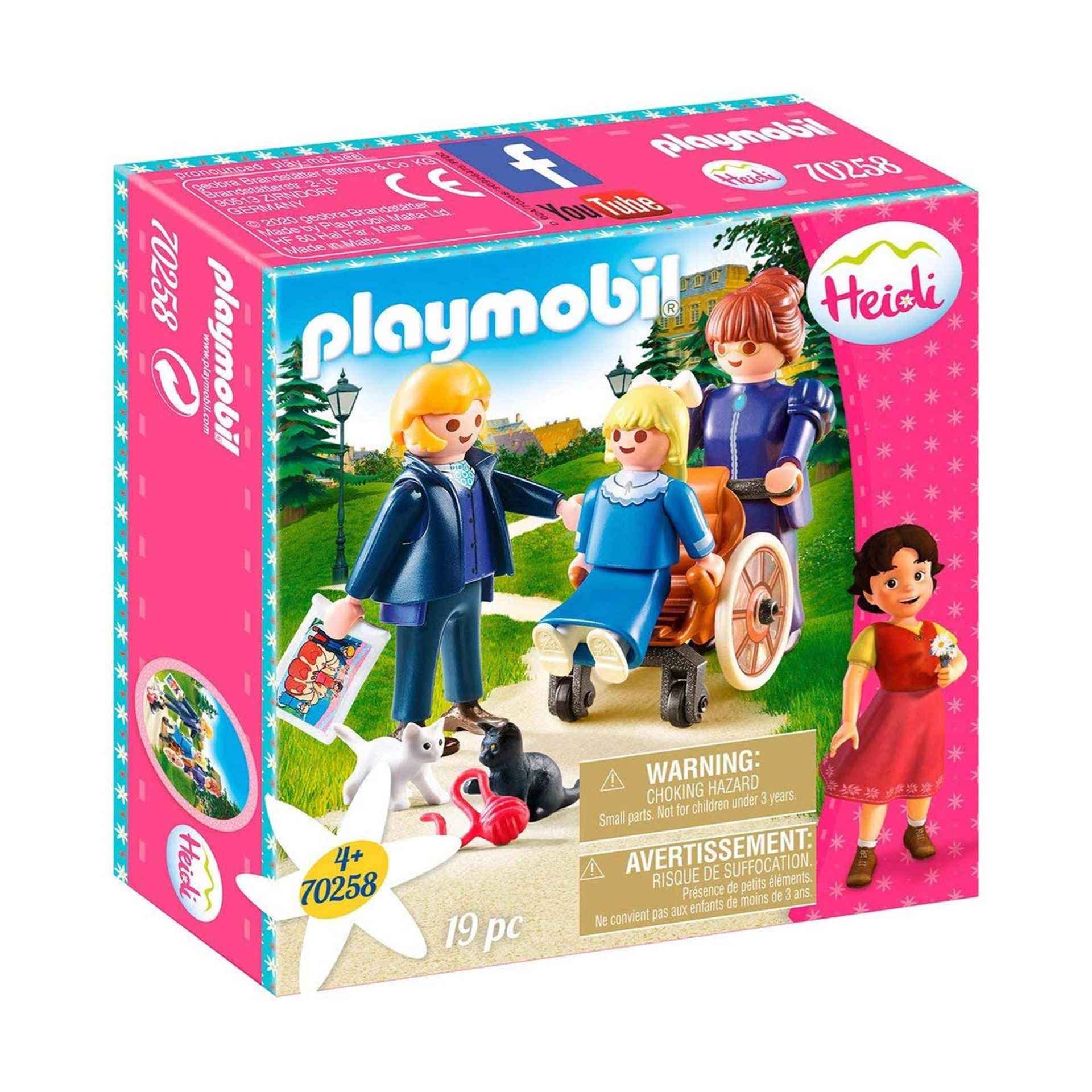 Playmobil 70258 Clara with her father and Miss Rottenmeier, Fun Imaginative Role-Play, PlaySets Suitable for Children Ages 4+