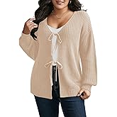 Elitechoice Women's Plus Size Cardigan Sweater Long Sleeve Open Front Knit Cover Up Oversized Loose Fit Tops (XL-5XL)