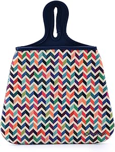 Case New Lightweight Neoprene Auto Trash Bag Sleeve Pouch /Litter Bag/ Car Trash Keeper /Garbage Holder/ Trash Liner Bag Case& Auto Organizer Storage Bag, Stick Shift Car Garbage Bin- Wave