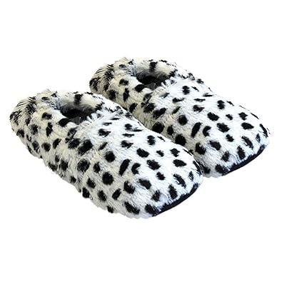 Thermo Sox aufheizbare Hausschuhe Körnerpantoffeln Wärmeschuhe Mikrowellenschuhe Supersoft, Präzise Farbe:Dalmatiner, Schuhgr