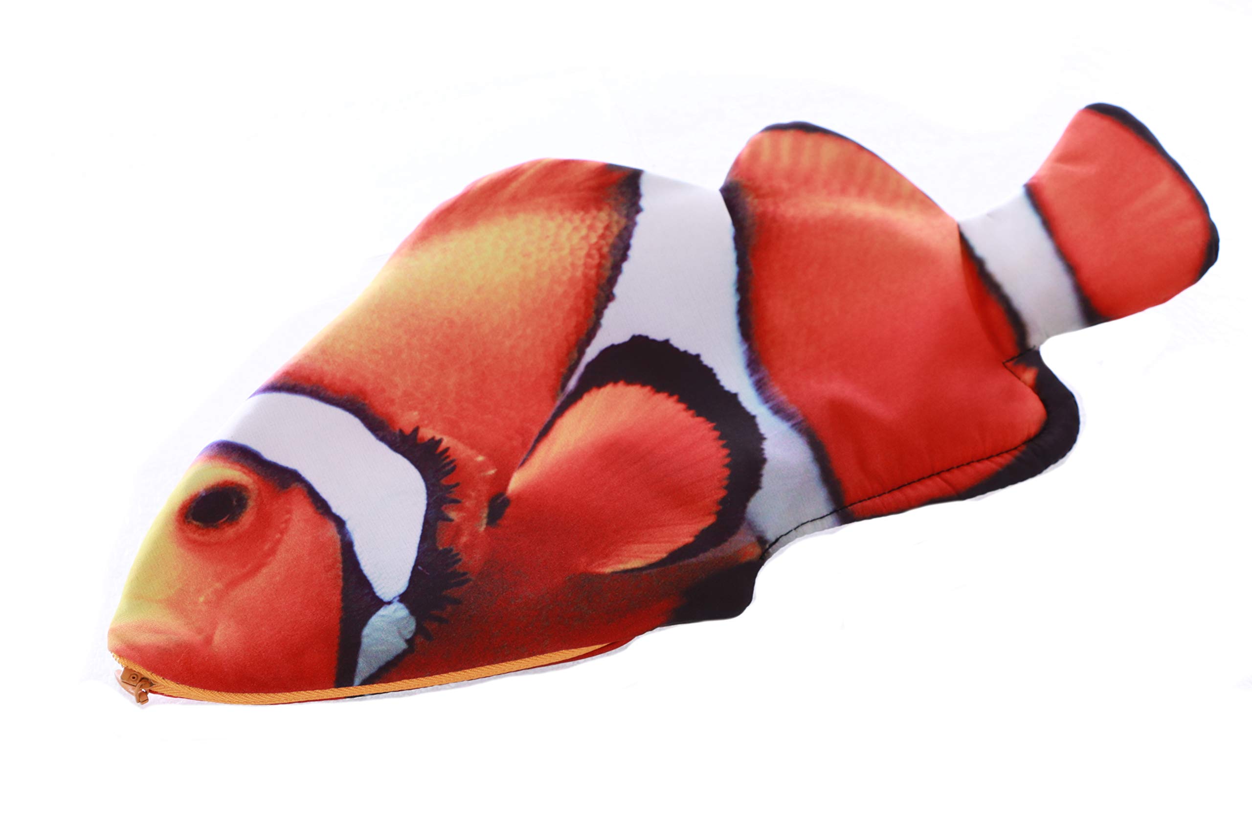 LB-115-4 Orange Fake Fish Clown Fish Joke Gag Pencil Case Cosmetic Bag