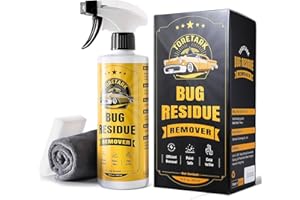 toretark Bug Remover for Cars Exterior - Tree Sap Remover for Cars Exterior, Quickly Dissolves for Water Spot, Bird Poop, Resin, Grease, Tar - PH Neutral, Safe on Paint, Rubber, Chrome, Glass