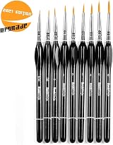 Rock Ninja Detail Paint Brush Set 9pcs Fine Detail Nylon Miniature Brushes view 6