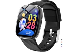 AYATAHA Kids Watch, Digital Watch for Boys Girls, IP67 Waterproof Games Fitness Tracker with 20+ Sport Modes, Sleep Monitor, Music, Games, Great Sports Watches Gift for Teens Kids (Black)