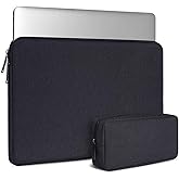 15.6 inch Laptop Sleeve for Acer Aspire 5, HP Pavilion/Envy x360, ASUS VivoBook, HP Dell Lenovo Samsung MSI Chromebook Computer Case Bag, Black