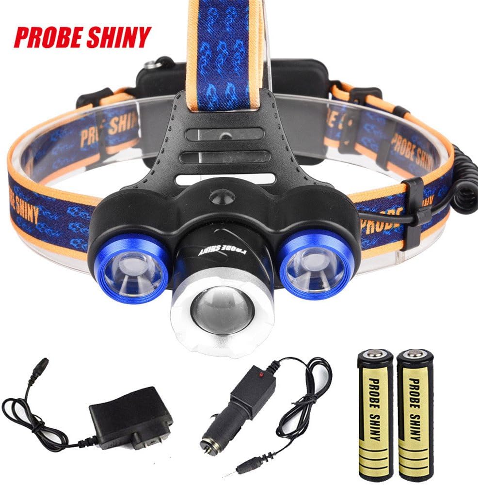 PROBE SHINY 35000LM 5x XML T6 LED Headlamp Headlight Flashlight Head