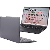 mCover Hard Case ONLY Compatible for 2024-2025 14" Lenovo ThinkPad T14 Gen 5/6 and P14s Gen 5/6 (AMD) Windows Notebook PC (with 180&deg; Hinge, NOT Fitting Any Other Lenovo Models)- Black
