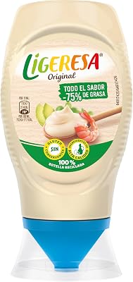 Ligeresa Salsa Bocabajo 60% menos de grasa Original Apta para vegetarianos 250 ml