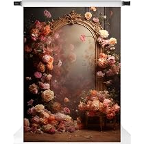 Amazon.com : Kate Flower Frame Photo Backdrop Floral Portrait ...