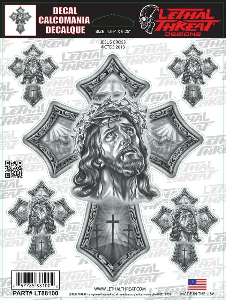 Lethal Threat Motorcycle Bike Board Helmet Decal Sticker LT88100