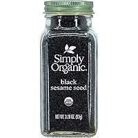 Simply Organic Whole Black Sesame Seed, Certified Organic | 3.28 oz | Sesamum indicum