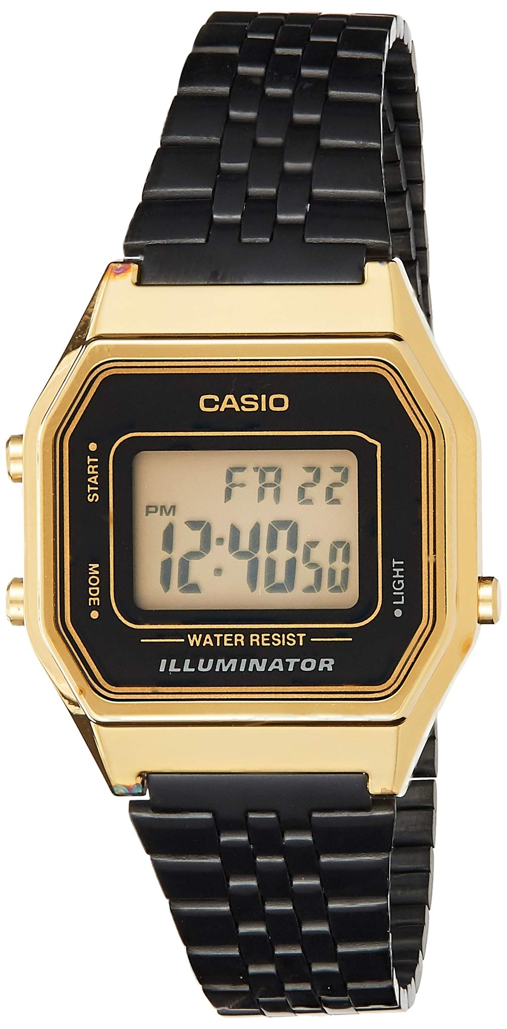 casio gold square watch