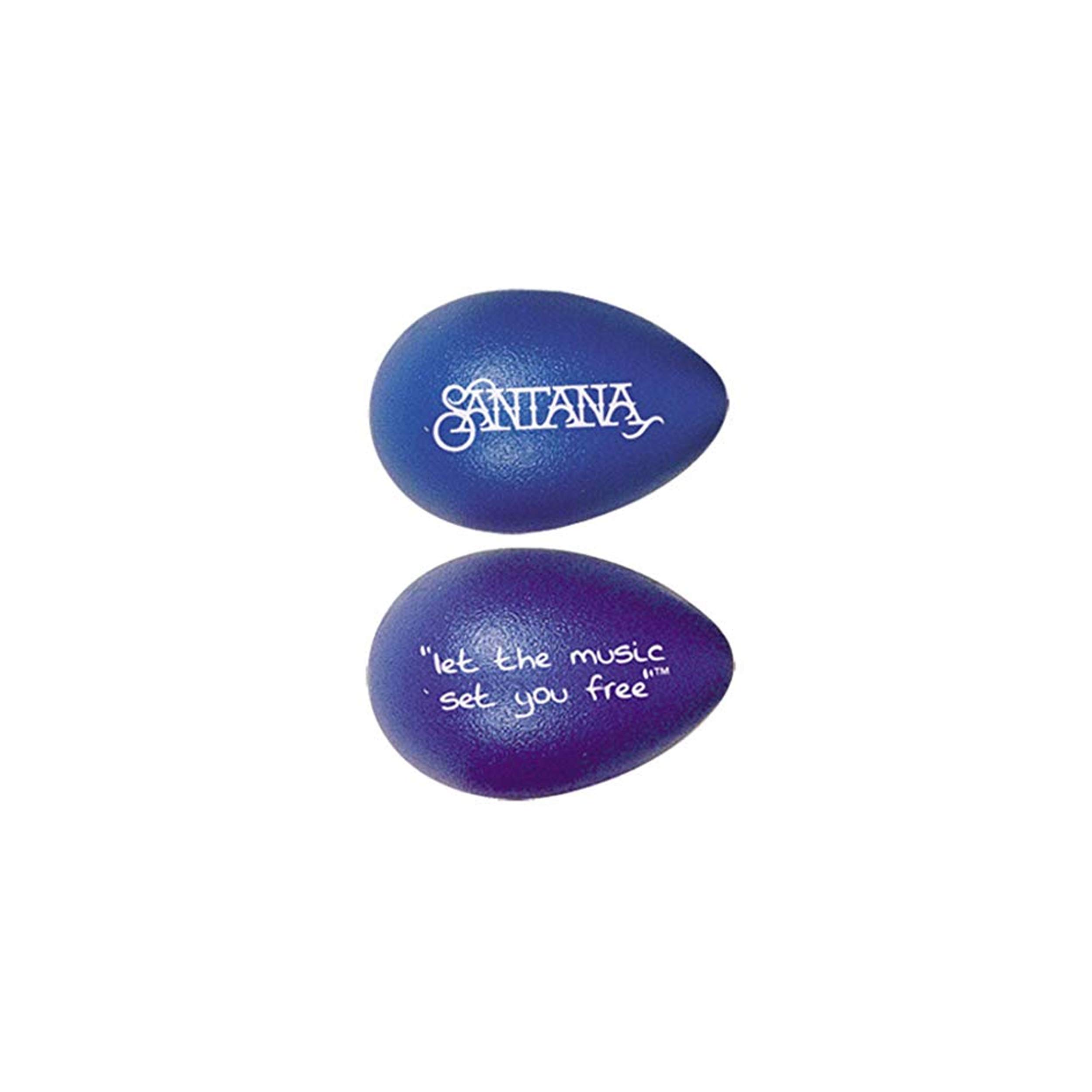 LP Latin Percussion LPR003-BL Rhythmix Egg Shaker with Santana Design Print 1 Pair Blueberry (blue)