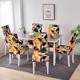 HZDHCLH Chair Covers Slipcovers 6 PCS Stretch Removable Washable Short Dining view 2