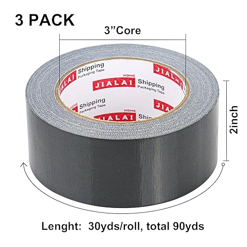 Multi-purpose Repair Tape 5-Pack White Heavy Duty Duct Tape - 2x30 Yards Each, No Residue All-Weather Tape Black Duct Tape - View #6
