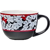 Silver Buffalo Disney Mickey and Friends Featuring Minnie Mouse Pattern Ceramic Soup Mug, 24 Ounces