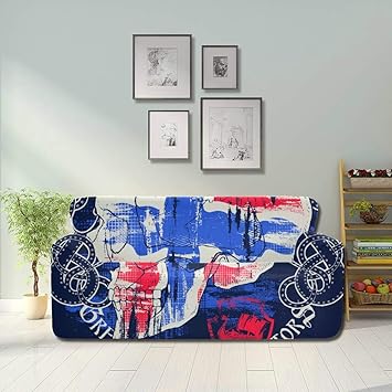 Amazon.de: LMFshop Schädel norwegische Flagge auf Couch Möbelbezüge