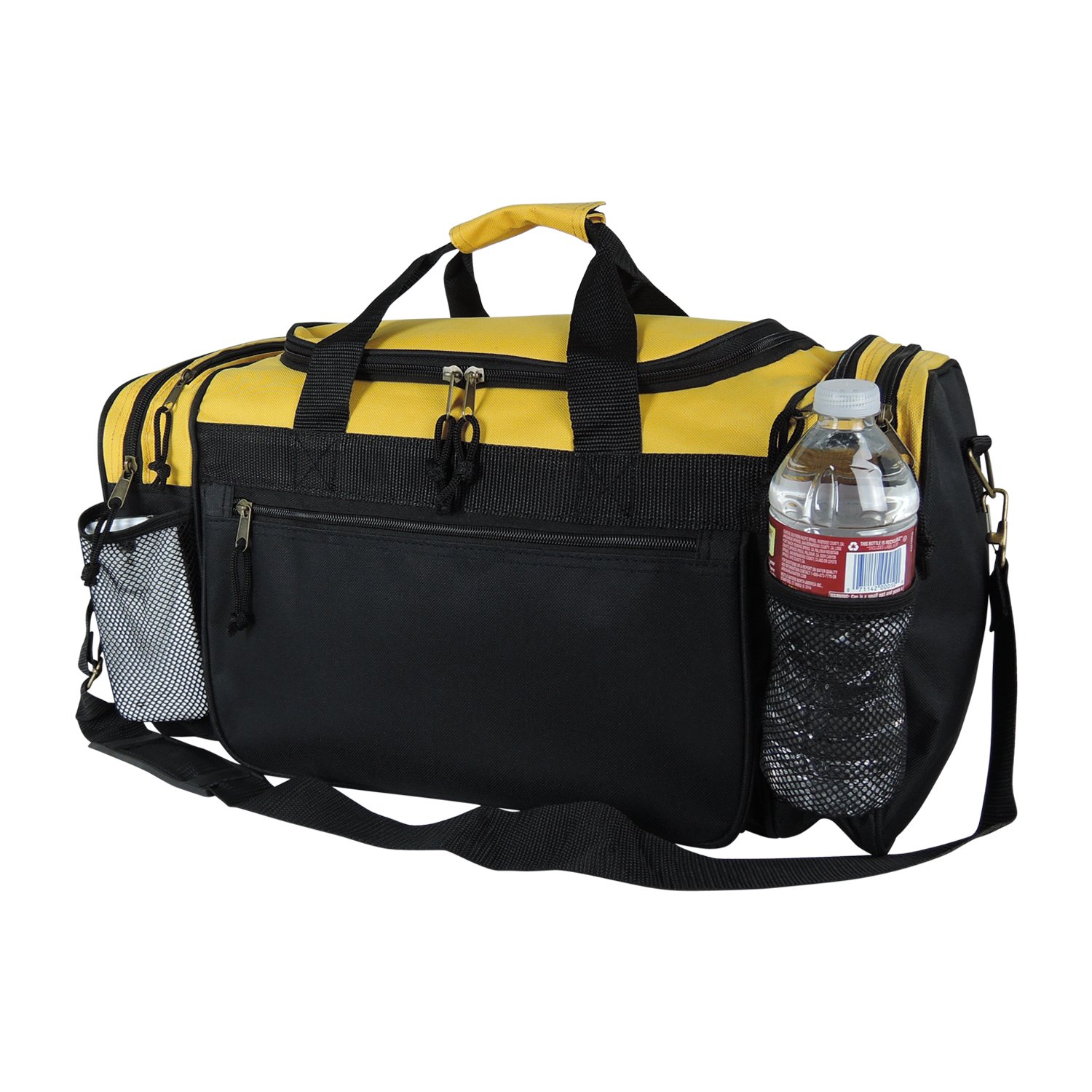 DALIX 19" Gym Duffel Bag Valuables Soft Side Pockets Zippered Front Mesh Pockets ExerciseN