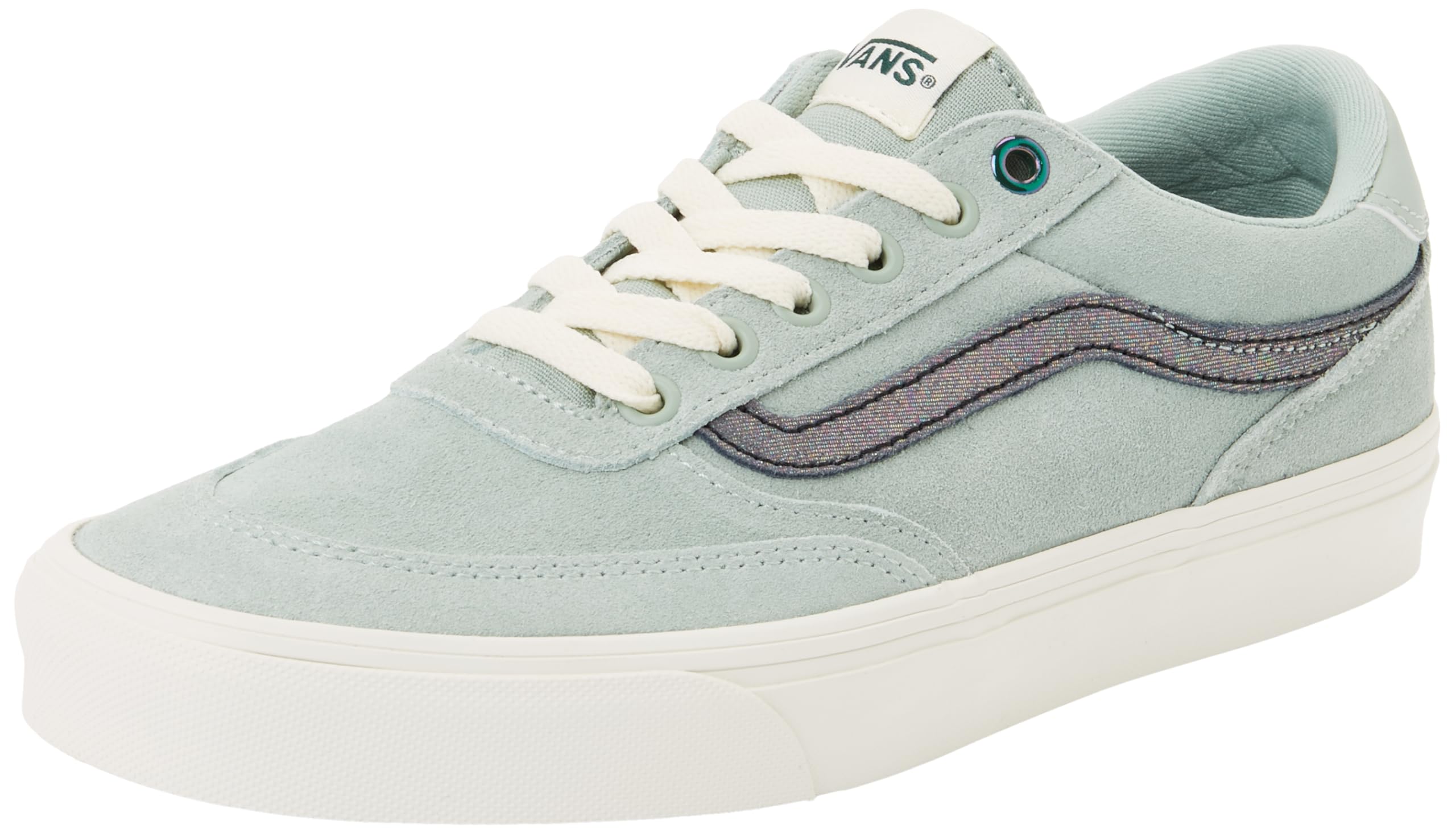 Vans Women's Brooklyn LS Shoe | Low-Top Sneakers for Everyday Wear, Walking, Work & Fashion, Shimmer Gray Olive, 7 Image
