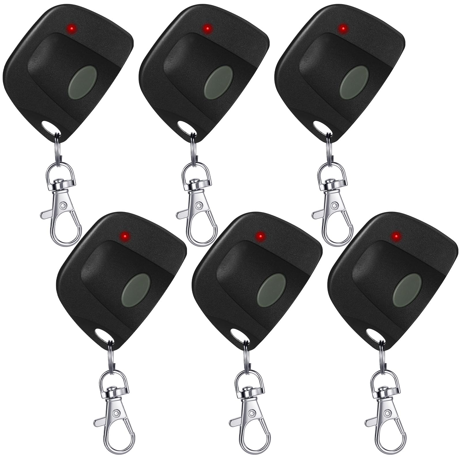 Photo 1 of Kingdder 6 Pcs Garage Door Remote Compatible with Linear Multicode 300mhz 10 Dip Switch 3089 3060 3070 Gate Opener Remote Multicode Gate Opener with Keychain (Black)