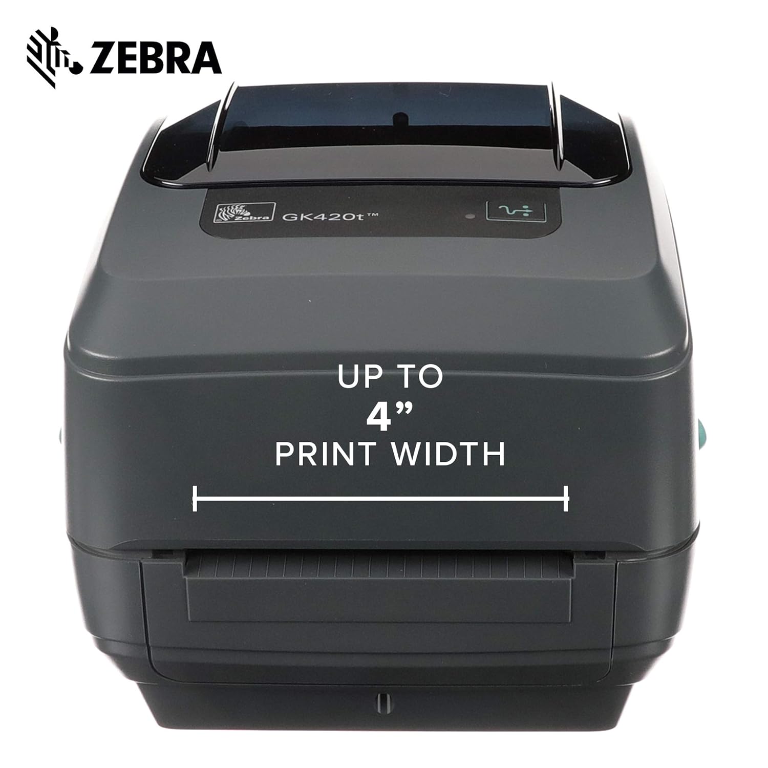 Zebra - GK420t Thermal Transfer Desktop Printer for labels, Receipts, Barcodes, Tags, and Wrist Bands - Print Width of 4 in - USB and Ethernet Port Connectivity - GK42-102210-000: Industrial & Scientific