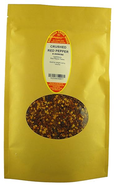 MARSHALLS CREEK SPICES CRUSHED RED PEPPER 6 OUNCE ECO FRIENDLY KRAFT STAND-UP POUCH